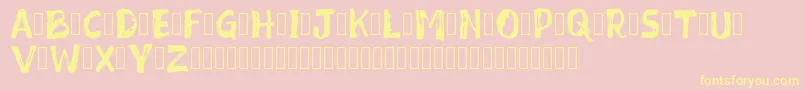 Mixed Feeling DEMO Font – Yellow Fonts on Pink Background