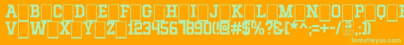 MIXIVA DUSTY demo Font – Green Fonts on Orange Background