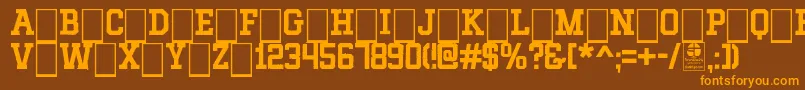 MIXIVA DUSTY demo Font – Orange Fonts on Brown Background
