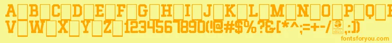 MIXIVA DUSTY demo Font – Orange Fonts on Yellow Background
