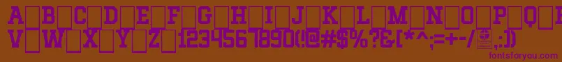 MIXIVA DUSTY demo Font – Purple Fonts on Brown Background