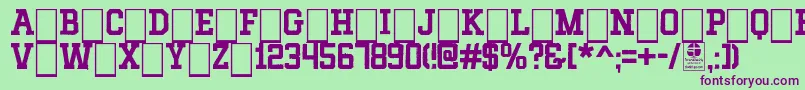 MIXIVA DUSTY demo Font – Purple Fonts on Green Background