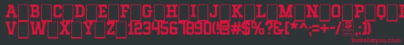 MIXIVA DUSTY demo Font – Red Fonts on Black Background