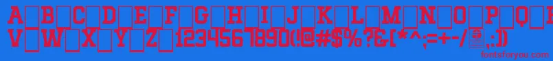 MIXIVA DUSTY demo Font – Red Fonts on Blue Background