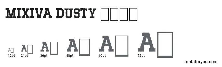 MIXIVA DUSTY demo Font Sizes