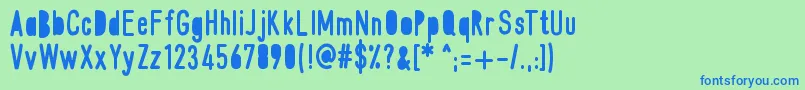 MixJib Font – Blue Fonts on Green Background