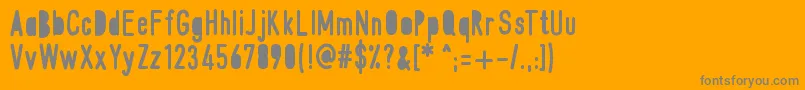 MixJib Font – Gray Fonts on Orange Background