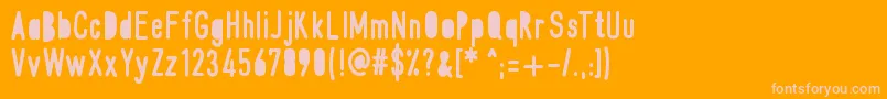 MixJib Font – Pink Fonts on Orange Background