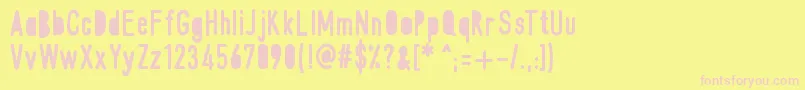 MixJib Font – Pink Fonts on Yellow Background