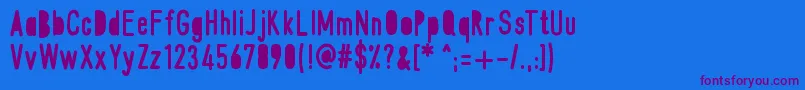 MixJib Font – Purple Fonts on Blue Background