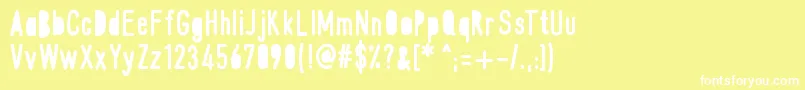 フォントMixJib – 黄色い背景に白い文字