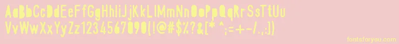 MixJib Font – Yellow Fonts on Pink Background