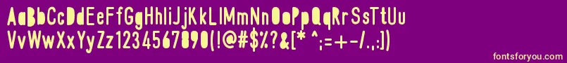 MixJib Font – Yellow Fonts on Purple Background