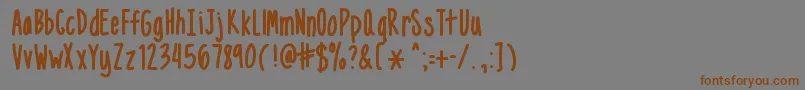 MixNarrow Font – Brown Fonts on Gray Background
