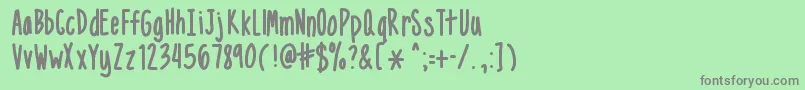 MixNarrow-Schriftart – Graue Schriften auf grünem Hintergrund