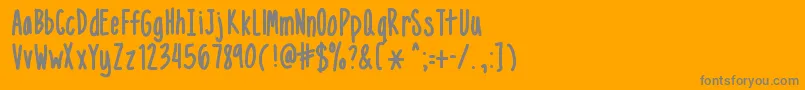 MixNarrow Font – Gray Fonts on Orange Background