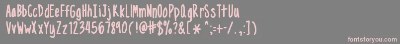 MixNarrow Font – Pink Fonts on Gray Background