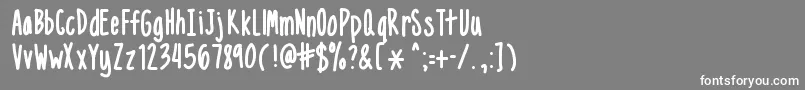 MixNarrow-Schriftart – Weiße Schriften auf grauem Hintergrund