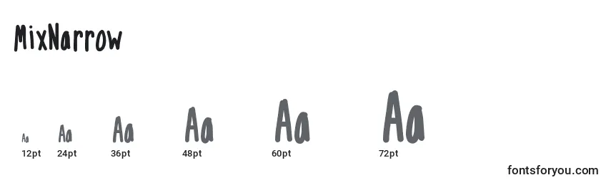MixNarrow Font Sizes