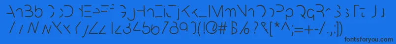 MixPartial Font – Black Fonts on Blue Background