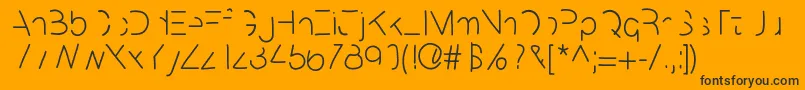 MixPartial Font – Black Fonts on Orange Background