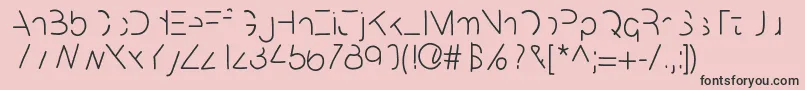 MixPartial Font – Black Fonts on Pink Background
