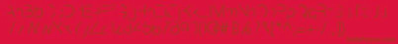 MixPartial-fontti – ruskeat fontit punaisella taustalla