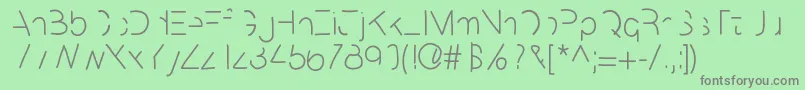 MixPartial Font – Gray Fonts on Green Background