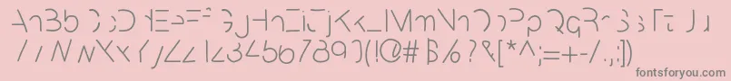 MixPartial Font – Gray Fonts on Pink Background