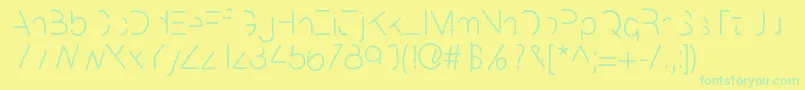 MixPartial Font – Green Fonts on Yellow Background