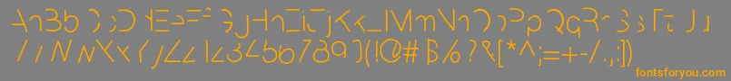 MixPartial-Schriftart – Orangefarbene Schriften auf grauem Hintergrund
