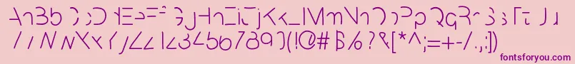 MixPartial Font – Purple Fonts on Pink Background