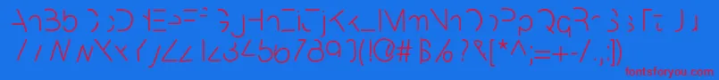 Шрифт MixPartial – красные шрифты на синем фоне