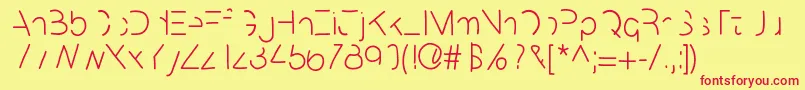 MixPartial Font – Red Fonts on Yellow Background