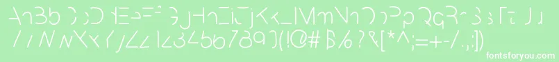 MixPartial-fontti – valkoiset fontit vihreällä taustalla