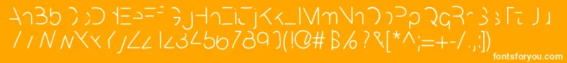 Шрифт MixPartial – белые шрифты на оранжевом фоне