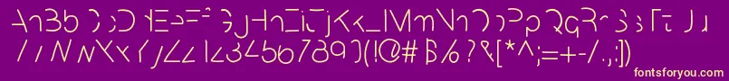MixPartial Font – Yellow Fonts on Purple Background