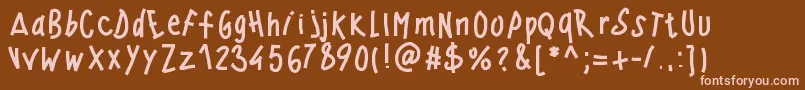 fuente Pwwindyfont – Fuentes Rosadas Sobre Fondo Marrón