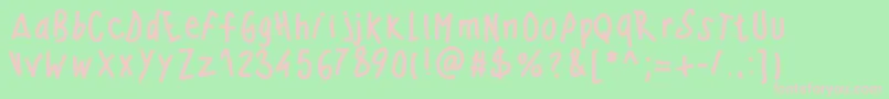 Pwwindyfont Font – Pink Fonts on Green Background