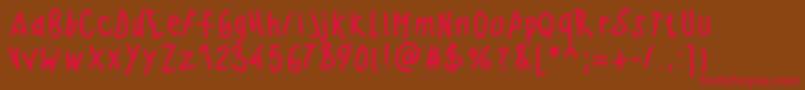 Pwwindyfont Font – Red Fonts on Brown Background