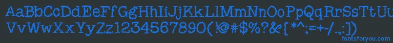 MixSquiggle-Schriftart – Blaue Schriften auf schwarzem Hintergrund