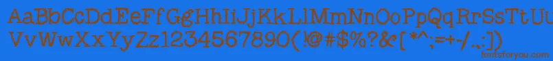 MixSquiggle Font – Brown Fonts on Blue Background