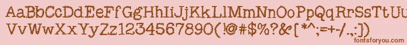 MixSquiggle Font – Brown Fonts on Pink Background