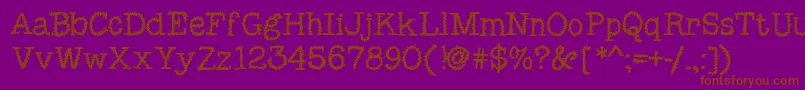 MixSquiggle Font – Brown Fonts on Purple Background