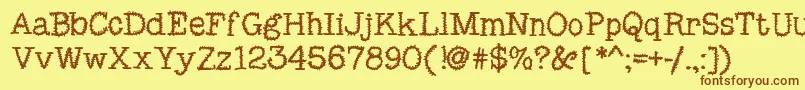 MixSquiggle Font – Brown Fonts on Yellow Background