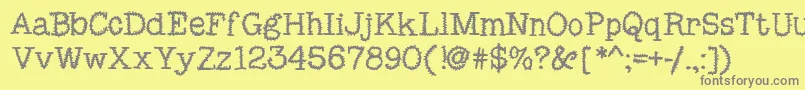 MixSquiggle Font – Gray Fonts on Yellow Background