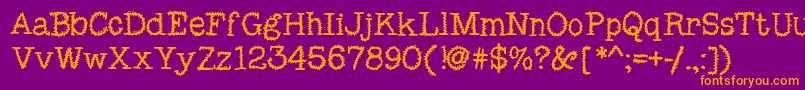 MixSquiggle Font – Orange Fonts on Purple Background