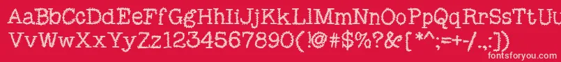 フォントMixSquiggle – 赤い背景にピンクのフォント