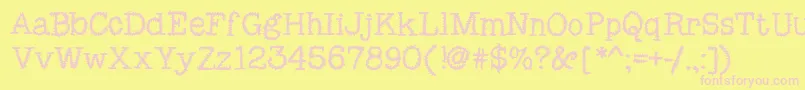 MixSquiggle Font – Pink Fonts on Yellow Background