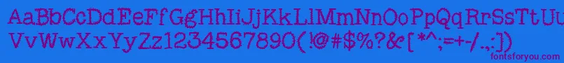 MixSquiggle Font – Purple Fonts on Blue Background